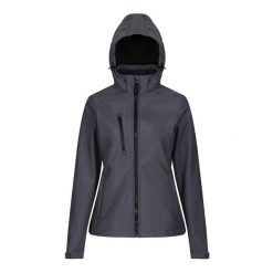 Kurtka Damska Venturer 3 Layer Hooded Soft Shell Jacket. Czarne kurtki damskie Regatta, l, bez wzorów, bez kaptura. Za 237.99 zł.
