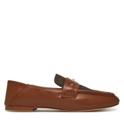 Mokasyny MICHAEL Michael Kors. Brązowe mokasyny damskie MICHAEL Michael Kors, ze lnu, bez obcasa. Za 499.99 zł.