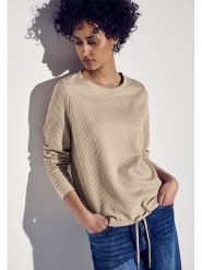 Street One Sweter w kolorze beżowym rozmiar: 44. Brązowe swetry klasyczne damskie Street One, ze splotem, bez kołnierzyka. Za 122.96 zł.