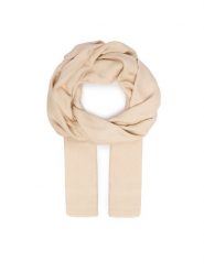Tommy Hilfiger Szal Th Monogram Scarf AW0AW18273 Beżowy jasny. Brązowe szaliki damskie Tommy Hilfiger, bez wzorów. Za 289.99 zł.