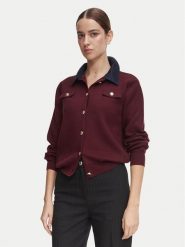 Morgan Kardigan 252-MJEANE Bordowy Regular Fit. Czerwone kardigany damskie Morgan, l, bez wzorów, z syntetyku. Za 349.99 zł.