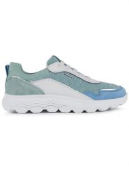 Geox Skórzane sneakersy "Spherica" w kolorze błękitno-białym rozmiar: 36. Białe obuwie sportowe damskie Geox, z materiału, bez zapięcia. Za 180.06 zł.