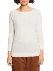 ESPRIT Sweter w kolorze białym rozmiar: S. Białe swetry klasyczne damskie ESPRIT, s, z bawełny, bez kołnierzyka. Za 100.99 zł.
