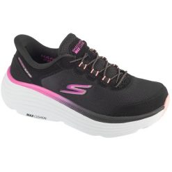 Buty do biegania damskie, Slip-Ins: Max Cushioning Endeavour - Cardova. Czarne obuwie sportowe damskie Skechers, bez zapięcia, do biegania, Skechers Sport. Za 449.99 zł.