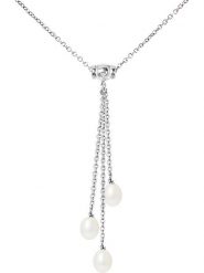 Mitzuko Srebrny naszyjnik z perłami - dł. 42 cm rozmiar: onesize. Szare naszyjniki damskie Mitzuko, z perłą, srebrne. Za 339.99 zł.