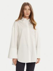 Max Mara Leisure Koszula Sapore 2516191017 Biały Relaxed Fit. Białe koszule damskie Max Mara Leisure, bez wzorów, z bawełny, bez kołnierzyka, bez ramiączek. Za 509.99 zł.