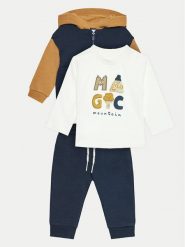 Mayoral Komplet bluza, bluzka i spodnie 2819 Granatowy Regular Fit. Niebieskie spodnie niemowlęce Mayoral, bez wzorów, z syntetyku. Za 129.99 zł.