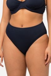 Damskie Figi od bikini możliwość różnych kombinacji UPF 20+. Niebieskie figi Ulla Popken, bez wzorów, z elastanu. Za 91.99 zł.