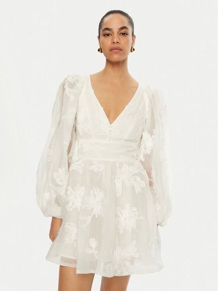 Bardot Sukienka koktajlowa 58475DB5 Écru Regular Fit. Sukienki damskie Bardot, bez wzorów, z syntetyku, wizytowe, bez ramiączek. Za 409.99 zł.