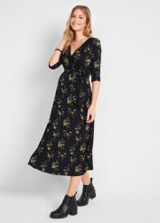 Sukienka ciążowa i do karmienia. Czarne sukienki damskie bonprix, bez wzorów, bez ramiączek. Za 159.99 zł.