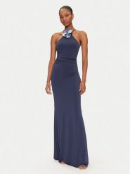 Guess Sukienka wieczorowa W5GK95 KCVG2 Granatowy Slim Fit. Niebieskie sukienki damskie Guess, z aplikacjami, z syntetyku, wizytowe, bez ramiączek. Za 598.00 zł.