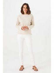 Garcia Dżinsy - Skinny fit - w kolorze białym rozmiar: W28. Białe jeansy damskie Garcia, z podwyższonym stanem. Za 100.99 zł.