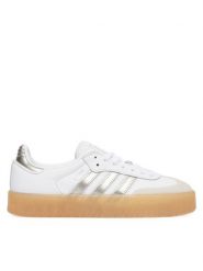 Adidas Sneakersy Sambae JS3943 Biały. Białe obuwie sportowe damskie Adidas, ze skóry, bez zapięcia. Za 479.99 zł.