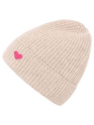 Zwillingsherz Kaszmirowa czapka beanie w kolorze beżowym rozmiar: onesize. Brązowe czapki damskie Zwillingsherz, z aplikacjami, z kaszmiru. Za 189.29 zł.