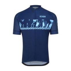 Damska koszulka rowerowa z krótkim rękawem – Signal One. Niebieskie koszulki damskie KEADA SPORTS, xl, bez wzorów, bez kołnierzyka, bez ramiączek. Za 332.00 zł.