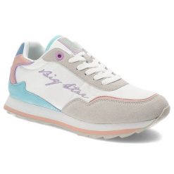 Białe Sneakersy Big Star Damskie Modne Półbuty. Białe obuwie sportowe casual damskie Big Star, ze skóry. Za 169.00 zł.