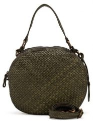 Melina C Skórzana torebka "Belfiore" w kolorze ciemnozielonym - 25 x 23 x 6 cm rozmiar: onesize. Zielone torebki klasyczne damskie Melina C, z materiału, przez ramię, bez dodatków. Za 404.99 zł.