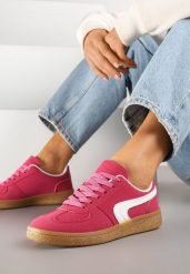 Różowe Casualowe Sneakersy Typu Kultowe Tenisówki Ablerri. Czerwone obuwie sportowe damskie Renee, bez zapięcia, tenisowe. Za 79.99 zł.