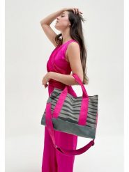 Fritzi aus Preußen Shopper bag w kolorze szaro-różowym - 40 x 29,5 x 14 cm rozmiar: onesize. Różowe shopper bag Fritzi aus Preußen, bez wzorów, z materiału, na ramię, bez dodatków. Za 139.20 zł.