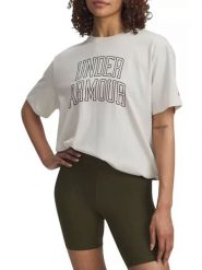 Under Armour Koszulka "Campus" w kolorze białym rozmiar: L. Białe koszulki damskie Under Armour, l, bez wzorów, bez kołnierzyka, bez ramiączek. Za 78.66 zł.