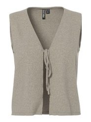 Pieces Kamizelka "Pcbree" w kolorze szarobrązowym rozmiar: XL. Brązowe kamizelki damskie Pieces, xl, bez wzorów, bez kaptura. Za 51.95 zł.