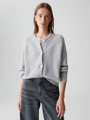 OPUS Kardigan w kolorze szarym rozmiar: 40. Szare kardigany damskie Opus, bez wzorów, z wełny. Za 173.99 zł.