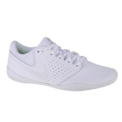 Buty do chodzenia damskie Nike Cheer Sideline IV. Białe obuwie sportowe damskie Nike, z materiału, bez zapięcia, trekkingowe. Za 349.99 zł.