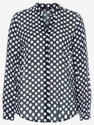 More & More Bluzka w kolorze czarno-białym rozmiar: 38. Czarne bluzki damskie More & More, bez wzorów, z wiskozy, bez kołnierzyka, bez ramiączek. Za 122.09 zł.