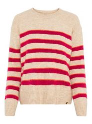 Camel Active Sweter w kolorze beżowo-czerwonym rozmiar: S. Brązowe swetry klasyczne damskie Camel Active, s, bez kołnierzyka. Za 188.85 zł.