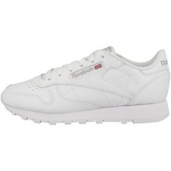 Damskie trampki na co dzień Reebok cCLASSIC LEATHER 100008496 Biały. Białe trampki damskie Reebok, bez wzorów, z materiału, bez zapięcia. Za 368.00 zł.