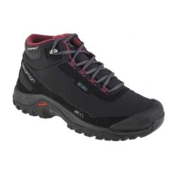 Buty Damskie Shelter. Czarne obuwie trekkingowe damskie Salomon, z koronki, bez zapięcia. Za 800.99 zł.