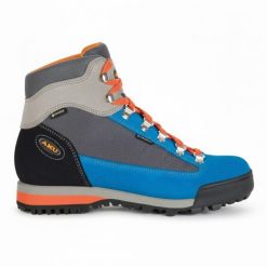 Buty trekkingowe dla dorosłych AKU Ultra Light Original Gore-Tex Vibram. Niebieskie obuwie trekkingowe damskie Aku, z gore-texu, przed kolano, bez zapięcia. Za 454.49 zł.