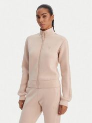 Guess Bluza V2YQ17 K7UW2 Beżowy Regular Fit. Brązowe bluzy damskie Guess, xxs, z aplikacjami, z wiskozy, bez kaptura. Za 369.99 zł.