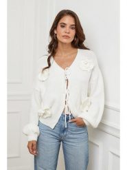 L'armoire de Suzette Kardigan w kolorze białym rozmiar: 38/40. Białe kardigany damskie L'armoire de Suzette, l, z aplikacjami, ze splotem. Za 170.07 zł.
