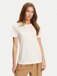 Tommy Hilfiger T-Shirt Script WW0WW47210 Écru Regular Fit. T-shirty damskie Tommy Hilfiger, xxl, bez wzorów, z bawełny, bez kołnierzyka. Za 139.99 zł.