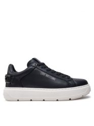 LOVE MOSCHINO Sneakersy JA15394G0LIA000A Czarny. Czarne obuwie sportowe damskie Love Moschino, ze skóry, bez zapięcia. Za 959.99 zł.