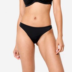 Dół kostiumu kąpielowego surfingowego damski Oalaian Lulu. Czarne bikini OLAIAN, bez wzorów, z elastanu. W wyprzedaży za 39.99 zł.