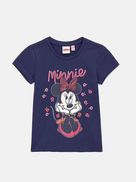 Original Marines T-Shirt DFPV3033CF Granatowy Regular Fit. Niebieskie koszulki i t-shirty dziewczęce Original Marines, bez wzorów, z bawełny, bez kołnierzyka, bez ramiączek. Za 69.99 zł.