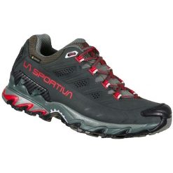 Buty sportowe La Sportiva Ultra Raptor II GTX damskie szare. Szare obuwie sportowe damskie La Sportiva, z materiału, bez zapięcia, trekkingowe. W wyprzedaży za 752.80 zł.