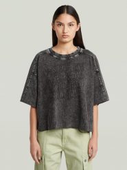 G-Star Koszulka w kolorze antracytowym rozmiar: M. Czarne koszulki damskie G-Star, m, bez wzorów, z bawełny, bez kołnierzyka, bez ramiączek. Za 165.31 zł.