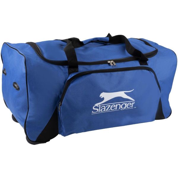 Torba sportowa Slazenger z kółkami. Niebieskie torby sportowe Slazenger, bez wzorów. Za 249.99 zł.