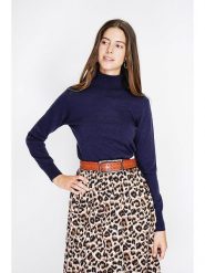 William de Faye Golf w kolorze granatowym rozmiar: 34. Niebieskie golfy damskie William de Faye, bez wzorów, z kaszmiru, bez ramiączek. Za 130.99 zł.