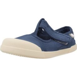 Sandały IGOR S10332 Niebieski. Niebieskie sandały damskie IGOR, bez wzorów, z tkaniny, bez obcasa, bez zapięcia. Za 157.99 zł.