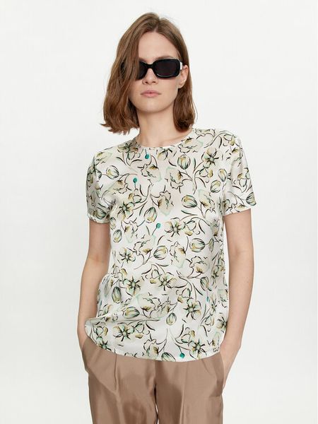 Marella T-Shirt Hobby 2413111161 Zielony Regular Fit. Zielone t-shirty damskie Marella, bez wzorów, z jedwabiu, bez kołnierzyka. Za 319.99 zł.