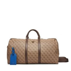 Torba podróżna Guess. Brązowe torby podróżne Guess, z aplikacjami. Za 619.99 zł.