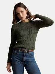 Polo Ralph Lauren Sweter 211971869510 Zielony Regular Fit. Zielone swetry klasyczne damskie Polo Ralph Lauren, l, z bawełny, bez kołnierzyka. Za 949.99 zł.