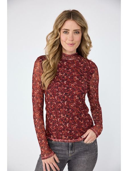 LIEBLINGSSTÜCK Koszulka "Francisca" w kolorze czerwono-czarnym rozmiar: 46. Czerwone bluzki damskie LIEBLINGSSTÜCK, bez wzorów, bez kołnierzyka, bez ramiączek. Za 126.75 zł.