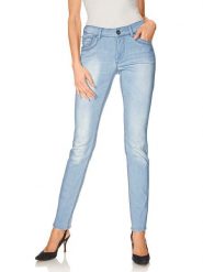 Heine Dżinsy - Slim fit - w kolorze błękitnym rozmiar: 22. Niebieskie jeansy damskie Heine. Za 161.07 zł.