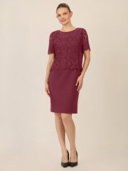 APART Sukienka w kolorze bordowym rozmiar: 40. Czerwone sukienki damskie Apart, bez wzorów, z koronki, bez ramiączek. Za 295.99 zł.