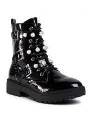 DeeZee Trapery WS5017-05 Czarny. Czarne trapery damskie DeeZee, ze skóry, bez zapięcia. Za 179.99 zł.